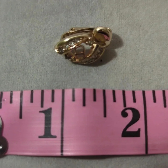 Christian Dior Gold  & Crystal Earrings - Picture 10 of 10